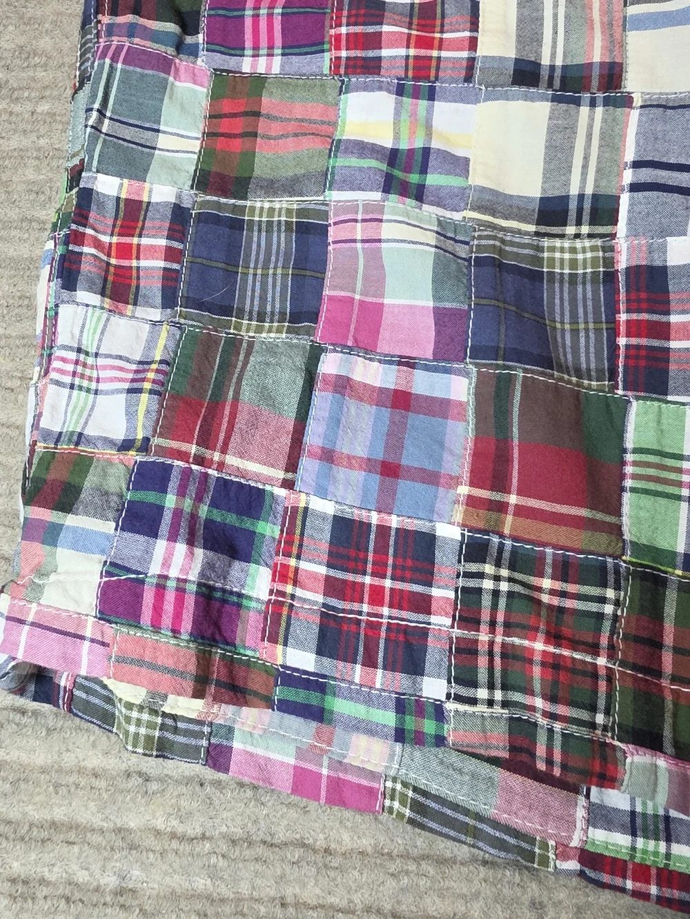 J.Crew Field Short Patchwork Madras Plaid Cotton Multi-Color Shorts Men’s 31